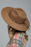 Delicate Trim Wool Panama Hat