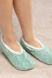 Cable Knit Chenille Slipper Socks