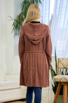 Cable Knit Hooded Cardigan