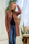 Cable Knit Hooded Cardigan
