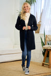 Cable Knit Hooded Cardigan