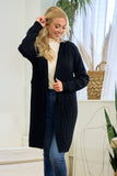 Cable Knit Hooded Cardigan