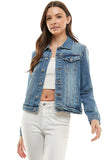 Stretch Ladies Casual Denim Jacket