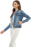 Stretch Ladies Casual Denim Jacket