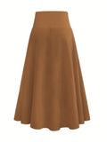 Front Slit Rust Skirt