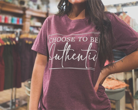 Plum Choose to be Authentic Tee