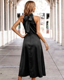 Elegant Halter Tie Dress