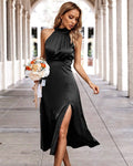 Elegant Halter Tie Dress