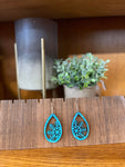 Large Teardrop Snowflake Laser Earring