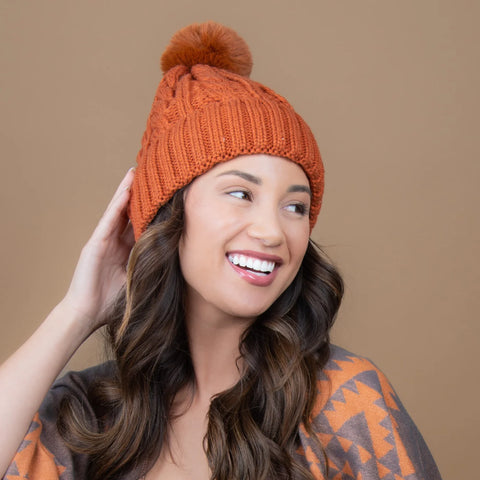 Knit Beanie with Pom