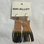 Color Block Earrings Pink and Grey