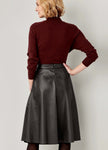 Pleather Gored Skirt