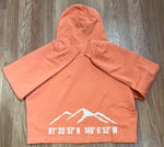 Peach Rugged AK Girl Crop Hoodie