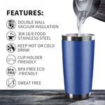 Black 20oz Stainless Steel Tumbler