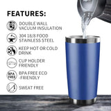 Black 20oz Stainless Steel Tumbler