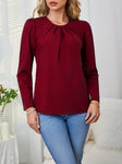 Ruched Long Sleeve Blouse