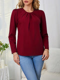 Ruched Long Sleeve Blouse