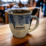 Palmer Alaska Drip Glaze 18oz Mug w/ Spoon