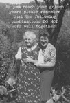 As you reach your golden years...Gretting Card