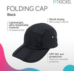 Black Fit Kick Foldable Cap