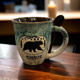 Palmer Alaska Drip Glaze Bear 18oz Mug w/ Spoon