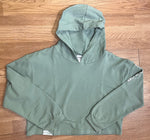 Green Rugged Ak Girl Crop Hoodie