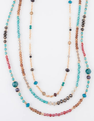 Aniya Multi Row Beaded Necklace