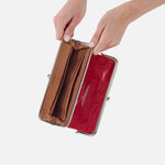 Lauren Clutch Wallet in Polished Leather