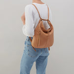 Merrin Convertible Backpack in Pebbled Leather