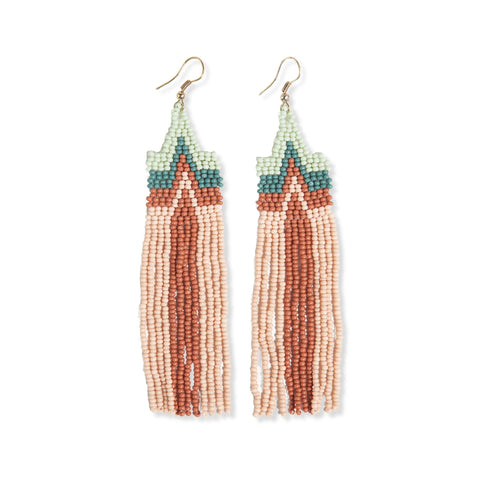 Danielle Peak Beaded Fringe Earrings Desert