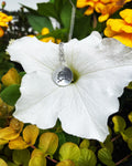 Round State of Alaska Necklace with Heart Stamp