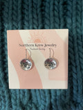 Silver Mushroom Stamp Earrings