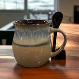 Drip Glaze 18oz Mug w/ Spoon