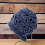 Knit Hat with Flowers