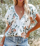 White Floral Blouse