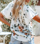 White Floral Blouse