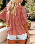 Cinnamon Casual Lace Flare Sleeve Blouse