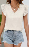 Cream Jacquard Elegant Blouse