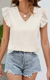 Cream Jacquard Elegant Blouse