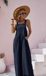 Navy  Wide Leg Jumpsuit