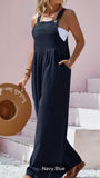 Navy  Wide Leg Jumpsuit