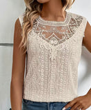 Cream Lace Tank Top