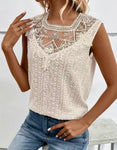 Cream Lace Tank Top