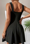 Black Ruched Tank Dress