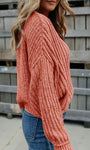Cozy Drop Shoulder Rib Knit Sweater
