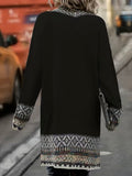 Tasseled Geo Print Cardigan