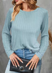 Slate Blue Retro Slim Crew Neck T-shirt