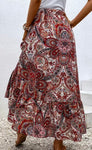 Paisley Boho Maxi Skirt