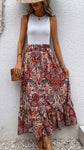 Paisley Boho Maxi Skirt