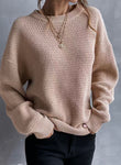 Cozy Khaki Crew Neck Sweater